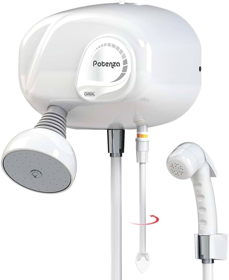 Ducha Potenza Eletronica c/pressurizador c/desviador Cardal branco 220v