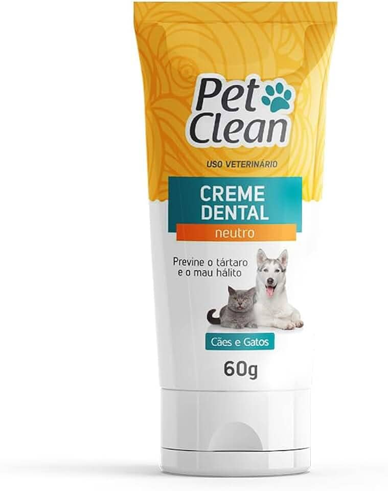 Pasta De Dente Cães Gato Gel Dental Pet Clean Neutro 60g