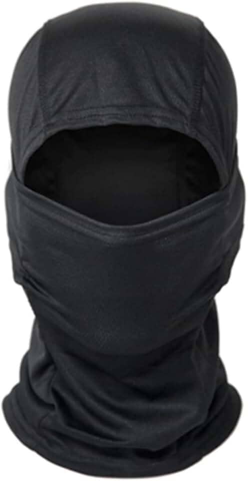 Balaclava Térmica Ninja Premium, Preto, Tamanho Único, 88% Poliéster 12% Elastano, para Camping, Moto, Trekking, Todas as Estações