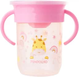 Copo Treinamento Infantil Antivazamento 360° 240ml Pimpolho (Girafa)