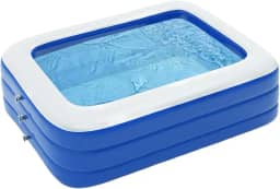 Brastoy Piscinas Infláveis Grande Para Adultos 250cm Família Piscinas 1100L (Azul Adultos)