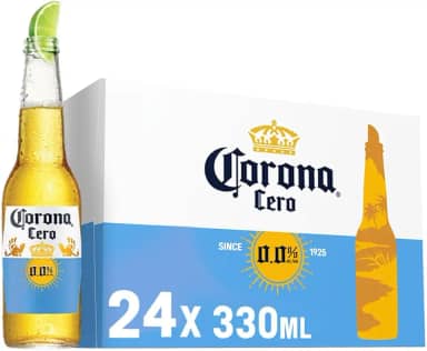 Cerveja sem álcool Corona Cero Sunbrew Long Neck 330ml - Pack com 24 unidades