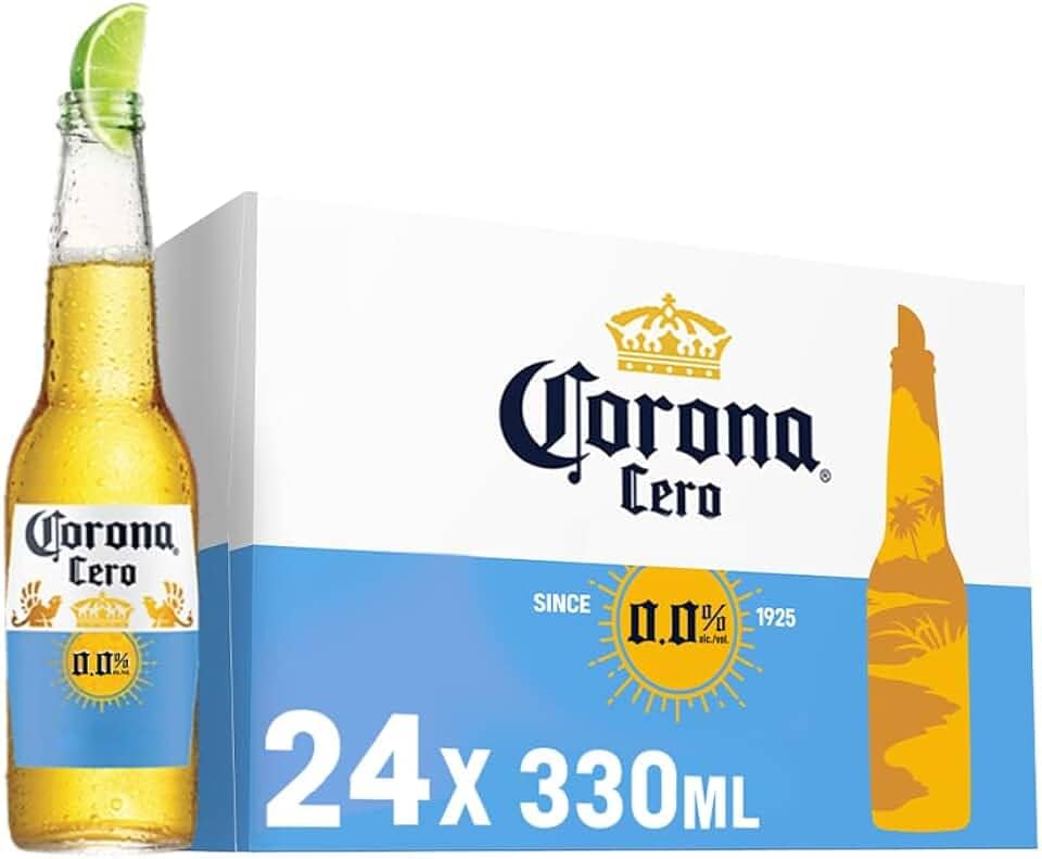 Cerveja sem álcool Corona Cero Sunbrew Long Neck 330ml - Pack com 24 unidades