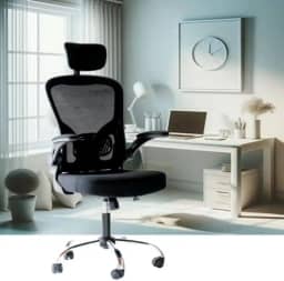 Cadeira de Escritório Executica ergonômica, Cadeira Presidente com apoio de cabeça e lombar, cadeira giratória [GIROFFICE]