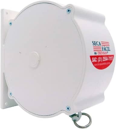 Varal de Parede Trevisan Automático Recolhível Branco 30M