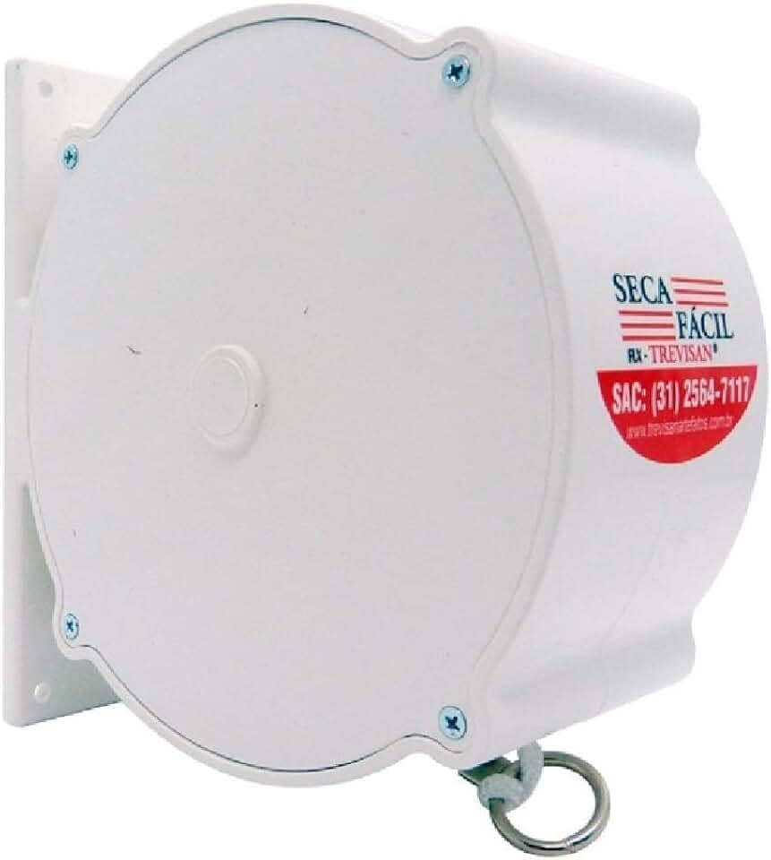 Varal de Parede Trevisan Automático Recolhível Branco 30M