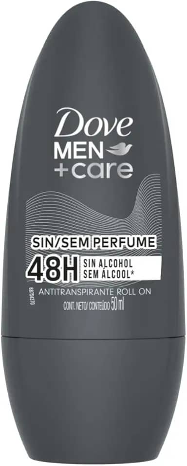 Dove Men+Care Desodorante Antitranspirante Roll-On 50 ML, Sem Perfume, Embalagem Pode Variar