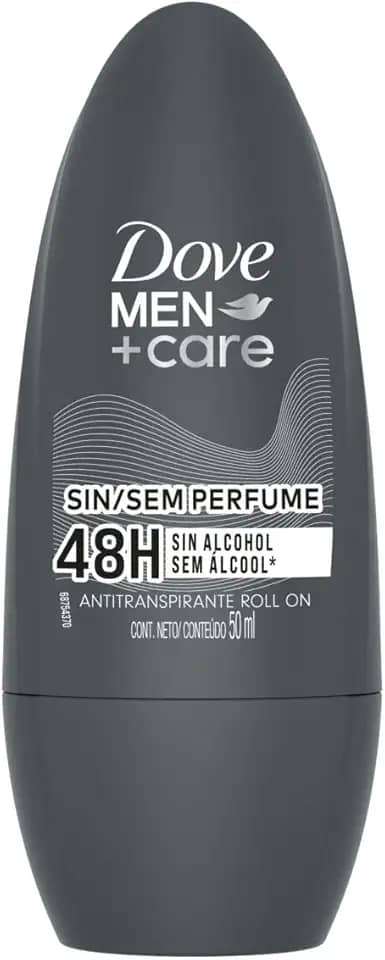 Dove Men+Care Desodorante Antitranspirante Roll-On 50 ML, Sem Perfume, Embalagem Pode Variar