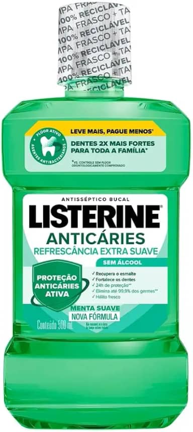 Listerine Anticáries Enxaguante Bucal, 500mL