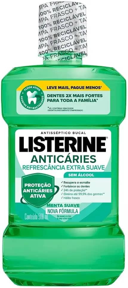 Listerine Anticáries Enxaguante Bucal, 500mL