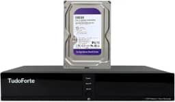 Kit DVR Gravador de Vídeo Tudo Forte TFHDX 3308 8 Canais com Detecção de Movimento + HD 500GB