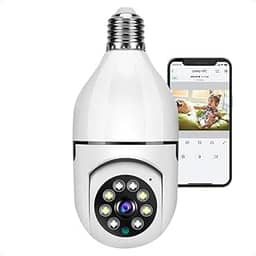 Câmera Segurança Lâmpada Ip Wifi 360° Full HD Yoosee Inteligente Prova D'água Giratória Visão Noturna Infravermelho Detecção de Movimentos 1080P HD Bivolt Premium
