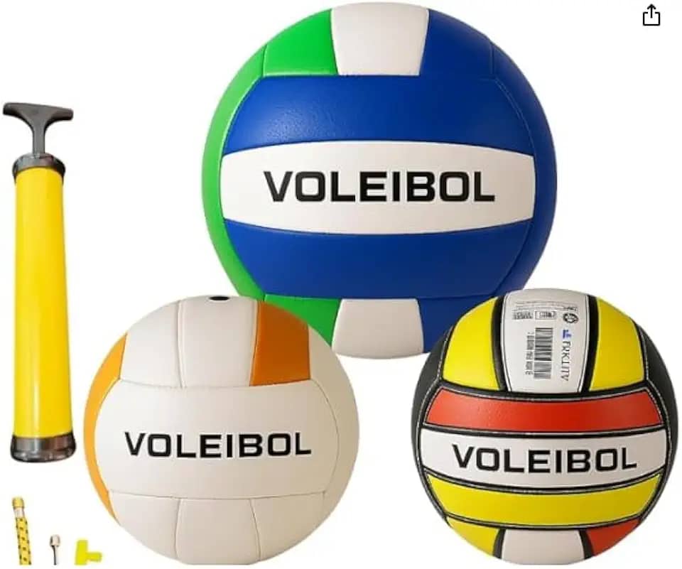 Bola de Vôlei Tamanho Oficial, PVC e Vinil, 22cm Diâmetro, 280g, para Praia e Quadra