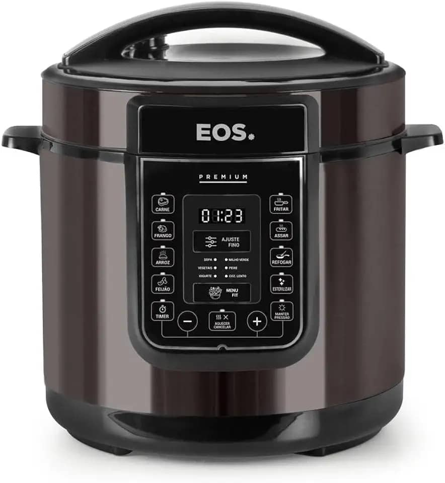 Panela de Pressão Elétrica 6 Litros EOS Multicooker Digital Titanium EPP60DT 110V