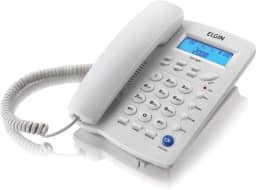 Telefone com Fio de Mesa Elgin com Identificador de Chamada TCF3000 Branco Gelo
