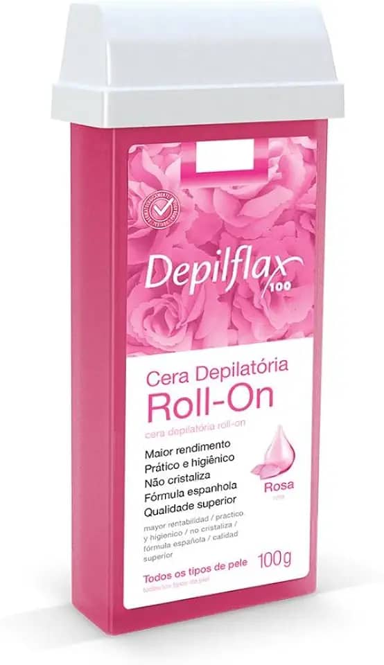 Depilflax – Cera Depilatória Roll-On Rosa 100g