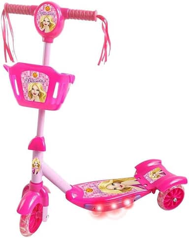 DM Toys, DMR5027, Patinete com Cesta Luz e Som, Rosa