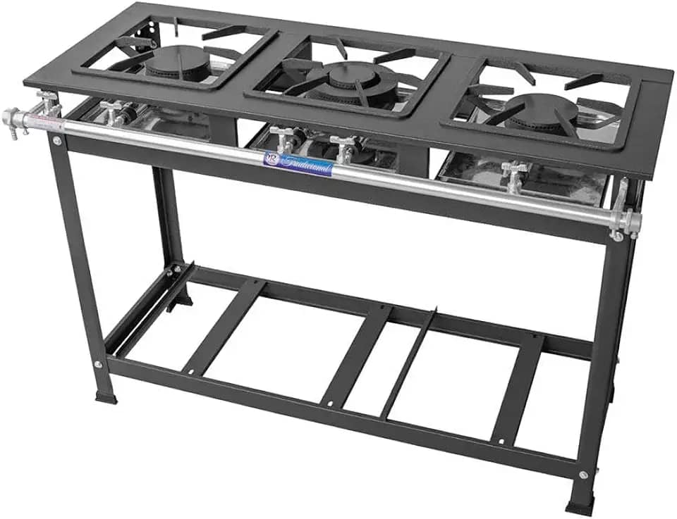 Fogão Industrial 3 Bocas 2 Simples Tradicional Baixa Pressão Mr Fogões 30x30 P7