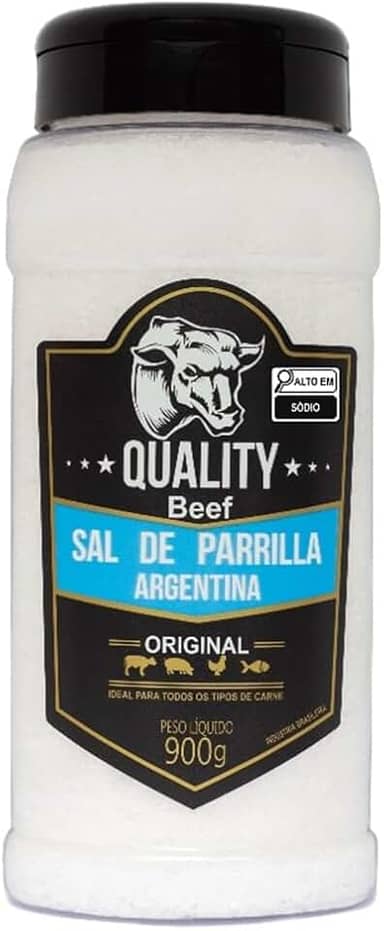 Sal De Parrilla Argentina Entrefino Churrasco 900g - Tradicional