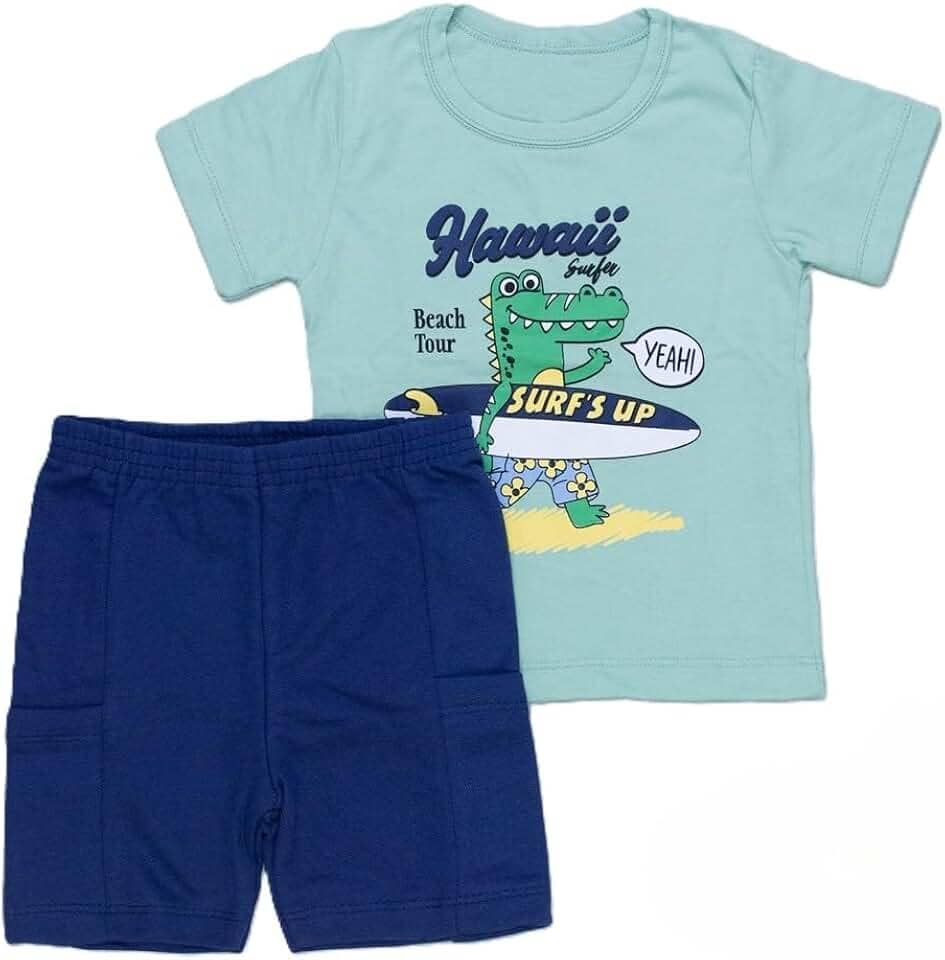Conjunto Infantil Camiseta Estampada e Bermuda Menino – Algodão Conforto e Estilo Verão – Loja Era Uma Vez