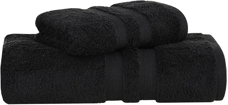 Jogo de Toalhas Buddemeyer Algodão Egípcio Banho Preto 2 peças