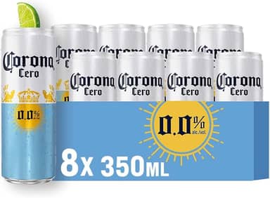 Cerveja sem álcool Corona Cero Sunbrew Lata 350ml - Pack com 8 unidades