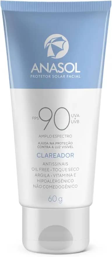 Anasol Protetor Solar Facial Clareador FPS 90 60g