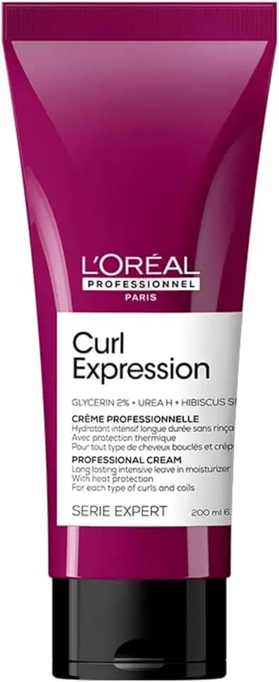 L'Oreal Professionnel Leave-In Creme Long Lasting Curl Expression, Para Cabelos Cacheados e Crespos, Fornece 2X Mais Hidratação, Sem Parabenos, 200ml