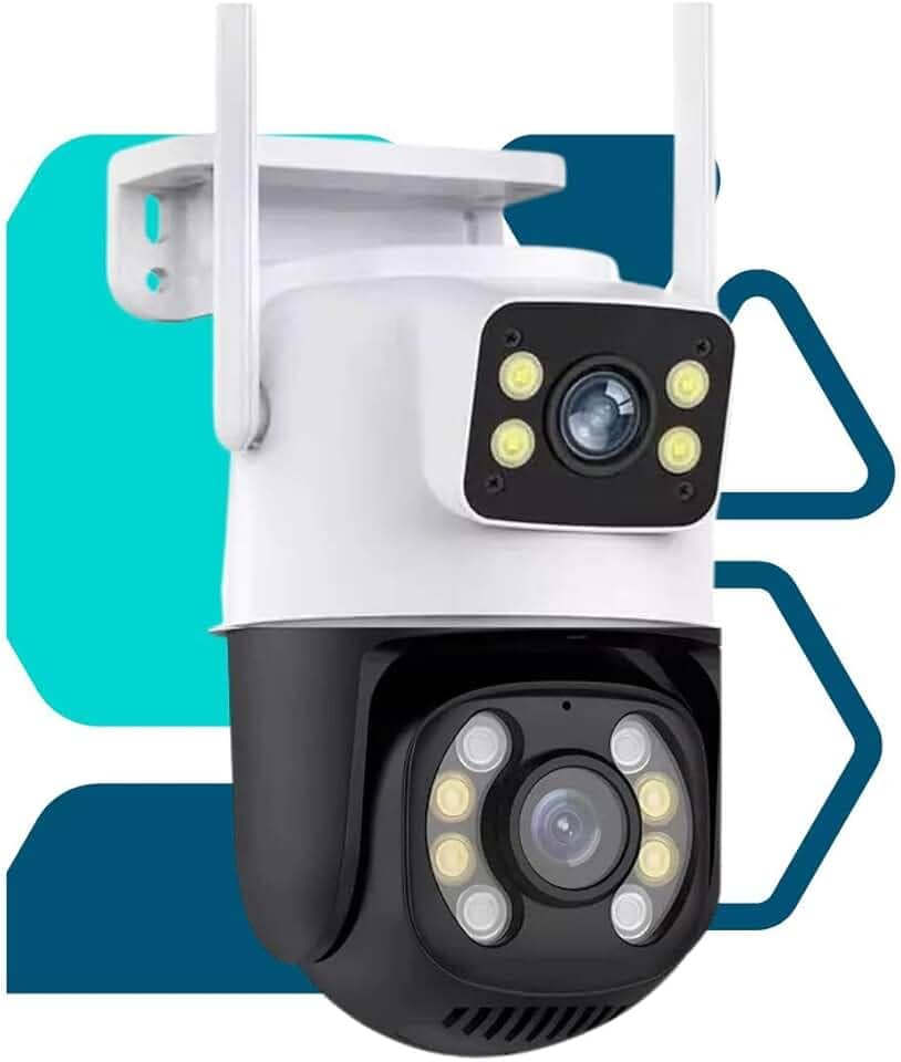 Câmera de Segurança Speed Dome com Wifi com Audio para uso Externo, Câmera Dupla 6mp, Vigilancia Total 360 Prova D´Agua, Acesse pelo Celular, Compativel com Android e iOS, Zoom Digital 4x (1)