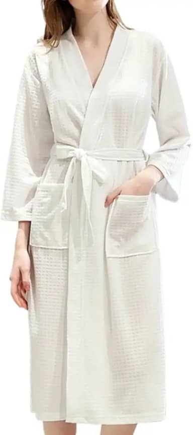 Roupão de sauna unissex para mulheres e homens, roupão de banho de secagem rápida com tecido de poliéster absorvente, roupão de spa grosso para banho, piscina,