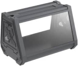 Ｂｅｓｇａ Terrário de répteis com visão completa de 360 ​​graus, caixa de alimentação para aranhas saltadoras e lagartixas-leopardo, Cinza 35x25.5x22cm