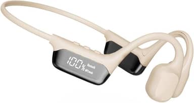 Fone de ouvido IPX8 à prova d'água de condução óssea sem fio Bluetooth 5,4 + 32 GB de RAM MP3 Player HiFi Music Sport Swimming Headset com microfone (branco)