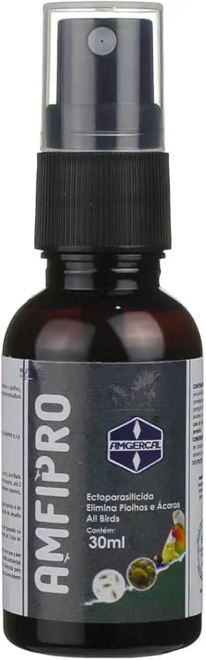 Piolhicida Amfipro Amgercal 30ml Mata Anti Piolho Ácaro Piolhinho Passarinho Pássaros e Aves