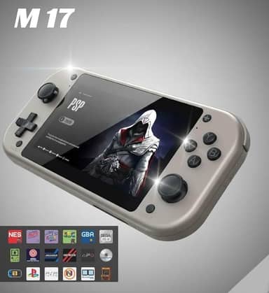 Console de jogo M17-64G e 128G, portátil com 20.000 jogos integrados, console de jogo retrô, tela de 4,3 polegadas, videogame portátil