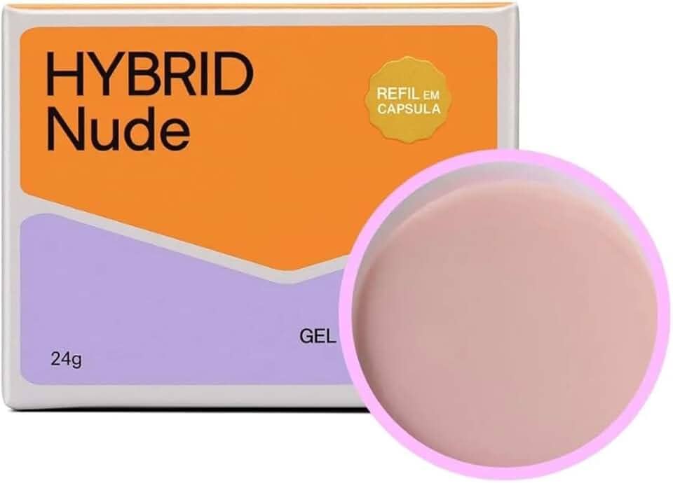 Gel Vòlia Hybrid Nude Blister 24g Alongamento de Unhas Profissional Alta Durabilidade