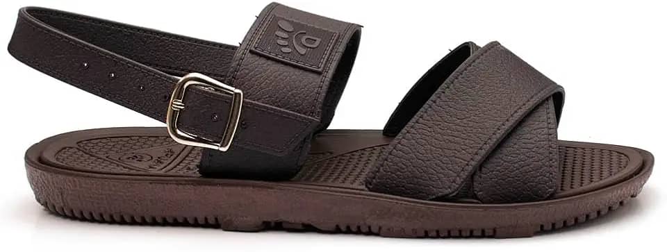 Sandália Anatômica Masculina Ortopédica, Antiderrapante, Leve, Alívio para Dores nos Pés e Esporão, Preto e Café, Tamanhos 35-44