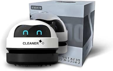 Robô Mini Aspirador de Mesa Recarregável USB 1000Pa – Limpeza Silenciosa e Portátil com 2 Bocais e Escova – Ideal para Escritório, Casa e Viagem