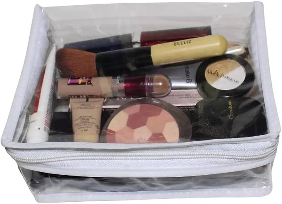 4 Organizadores Necessaire De Maquiagem/cosméticos Transp.