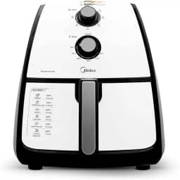 Midea - Fritadeira, Airfryer Sem Óleo, 220V, 4L, Preto e Branco