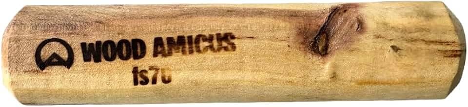 Amicus Mordedor Brinquedo Sustentável de Madeira do Café Wood Amicus para Cães, Pequeno 12cm