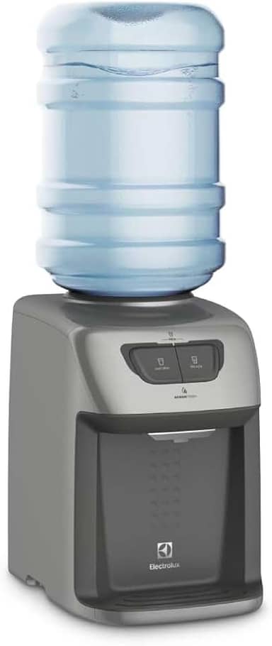 Bebedouro Electrolux de mesa bancada de Água Gelada Fria e Natural Elétrico Eletronico placa para galao garrafão com perfurador lacre Bivolt Cinza BE11X