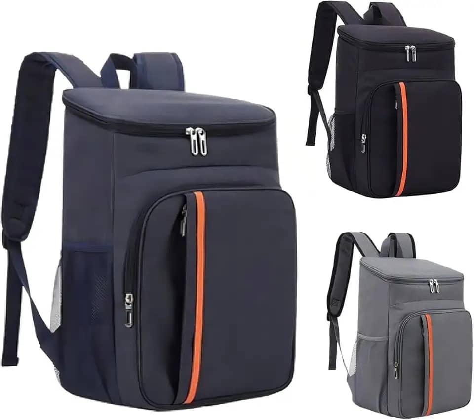 Mochila Térmica 23 L Bag Cooler Impermeável Reforçada para Marmita, Cerveja Gelada, Viagem, Praia, Academia e Trabalho Bolsa Térmica Masculina e Feminina Portátil Premium