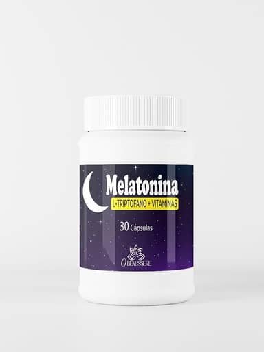 Melatonina com L-Triptofano + Magnésio, Vitamina B6 e Ácido Fólico | O Benessere Nutrition | 30 Cápsulas | Uso Noturno