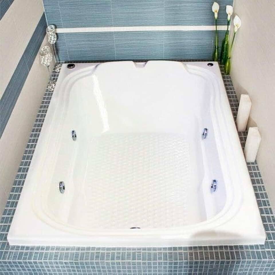 Banheira de Hidromassagem Ouro Fino Acrílica Goldline Dupla 150cmx110cmx40cm Branco