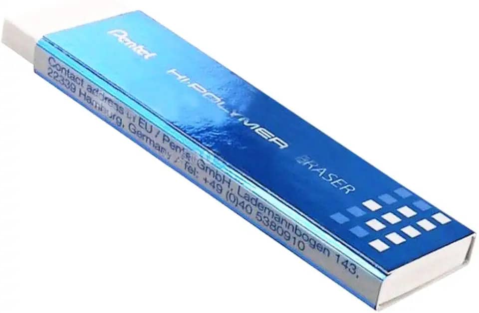 Pentel SM/EZEE02E Hi-Polymer Slim - Borracha, Branco