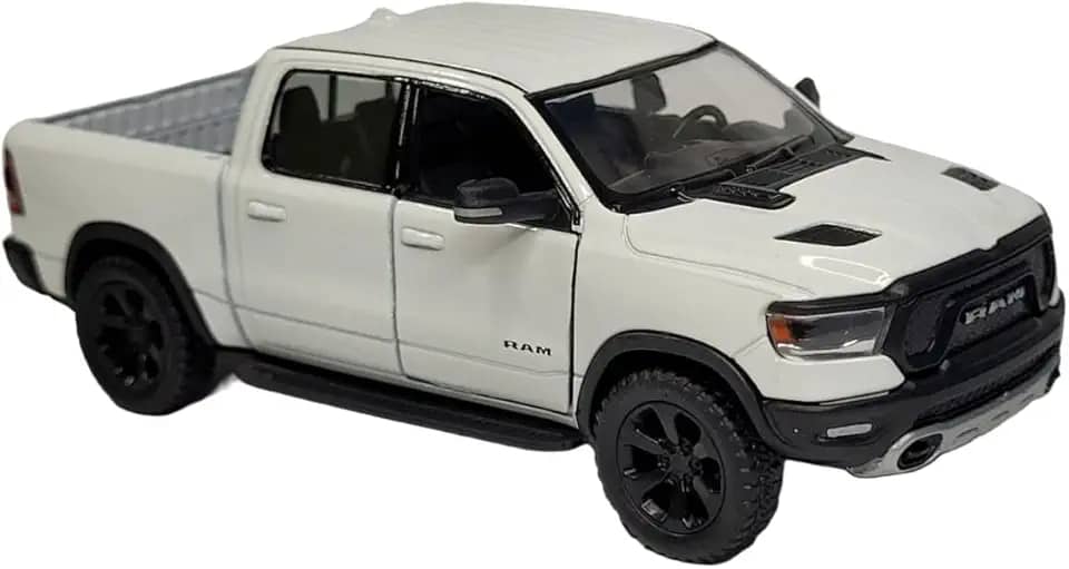 Miniatura Carrinho de Ferro Ram 1500 Caminhonete 4X4 Metal (ram branco)