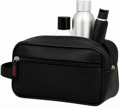 Necessaire Organizadora Masculina Bolsa de Mão em Couro Sintético Espaçosa Ideal para Trabalho Estojo Viagem e Uso Diário (Cor aleatoria) -SHACK
