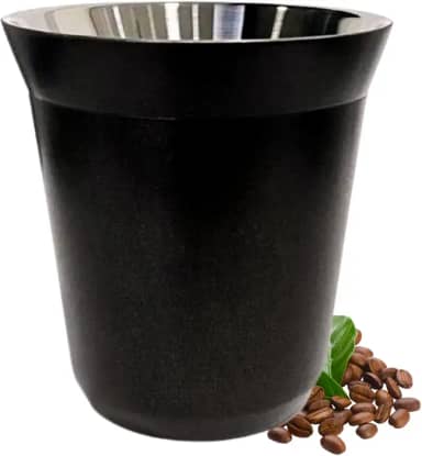 Copo de Café Espresso Inox 160ml – Parede Dupla Isotérmica Reutilizável e Resistente, Ideal para Café, Chá e Bebidas Quentes ou Frias (Preto)