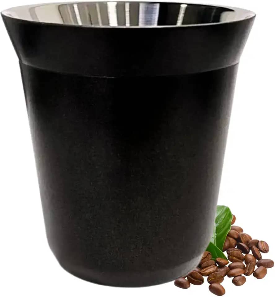 Copo de Café Espresso Inox 160ml – Parede Dupla Isotérmica Reutilizável e Resistente, Ideal para Café, Chá e Bebidas Quentes ou Frias (Preto)