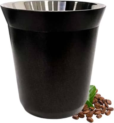 Copo de Café Espresso Inox 160ml – Parede Dupla Isotérmica Reutilizável e Resistente, Ideal para Café, Chá e Bebidas Quentes ou Frias (Preto)